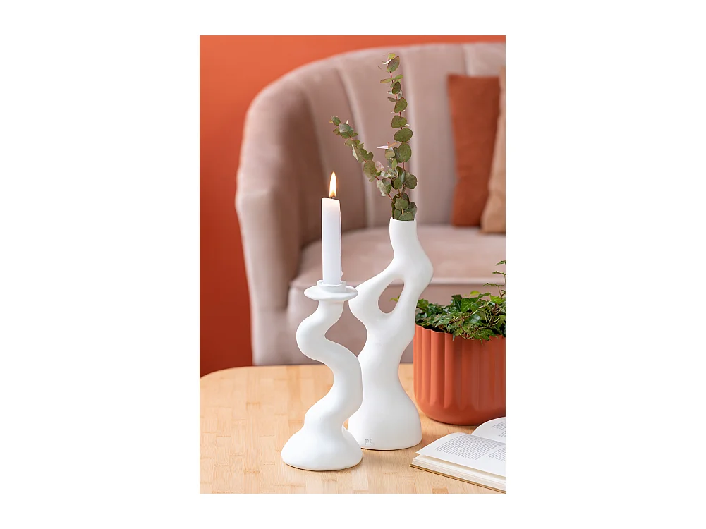 Vase Tourbillons Organiques - Blanc