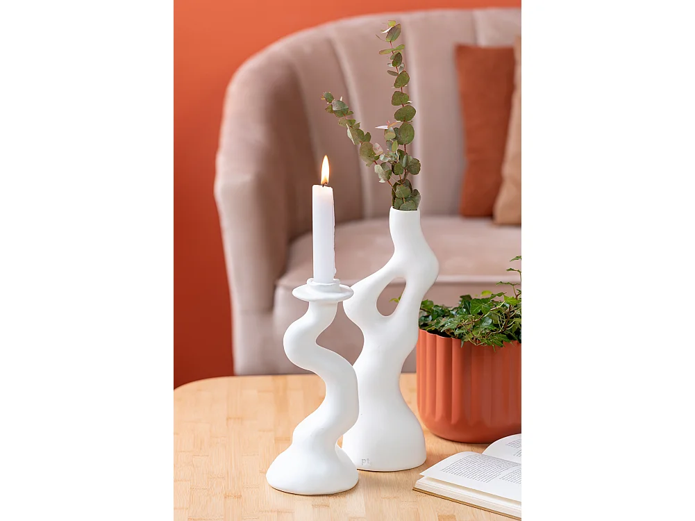 Vase Tourbillons Organiques - Blanc
