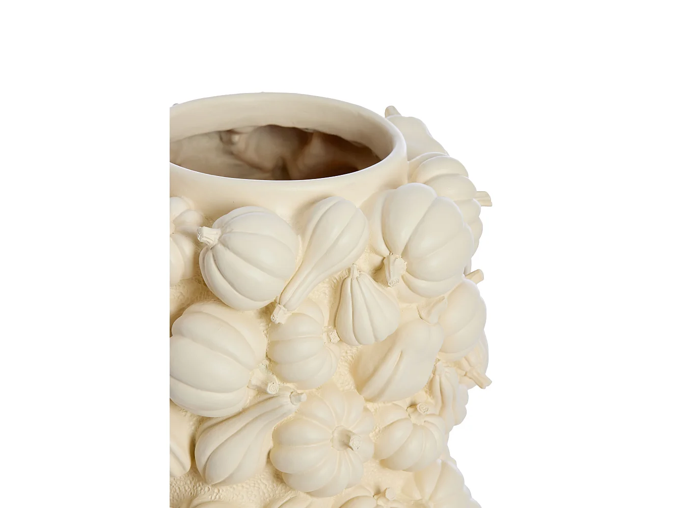 Vase CITROUILLE - Ø27,5x49cm - Blanc