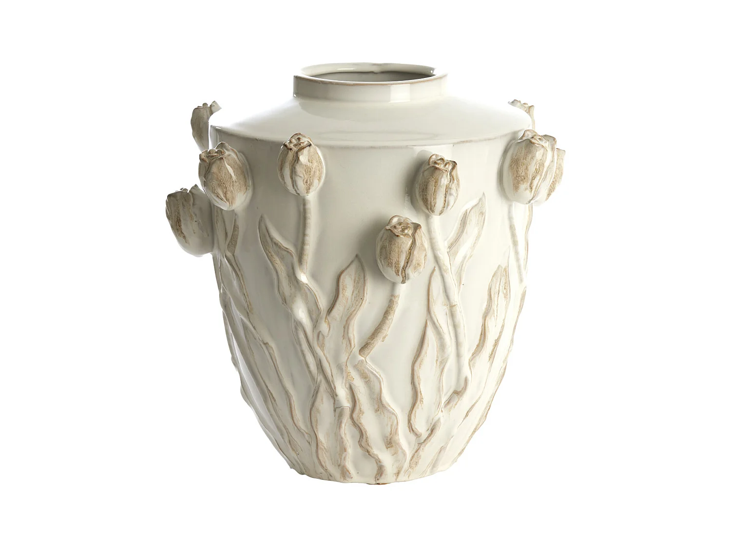 Vase JUANA - Ø36x36cm - Blanc