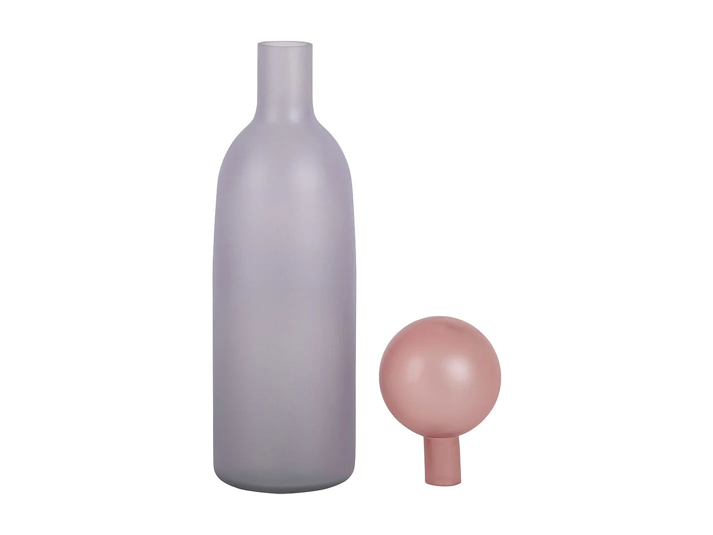 Vase Alegre Botellin - Zartes Lila und Zartrosa