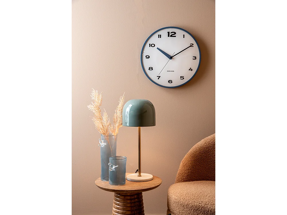 Vase Oiseau sur Branche Grand - Bleu Brumeux