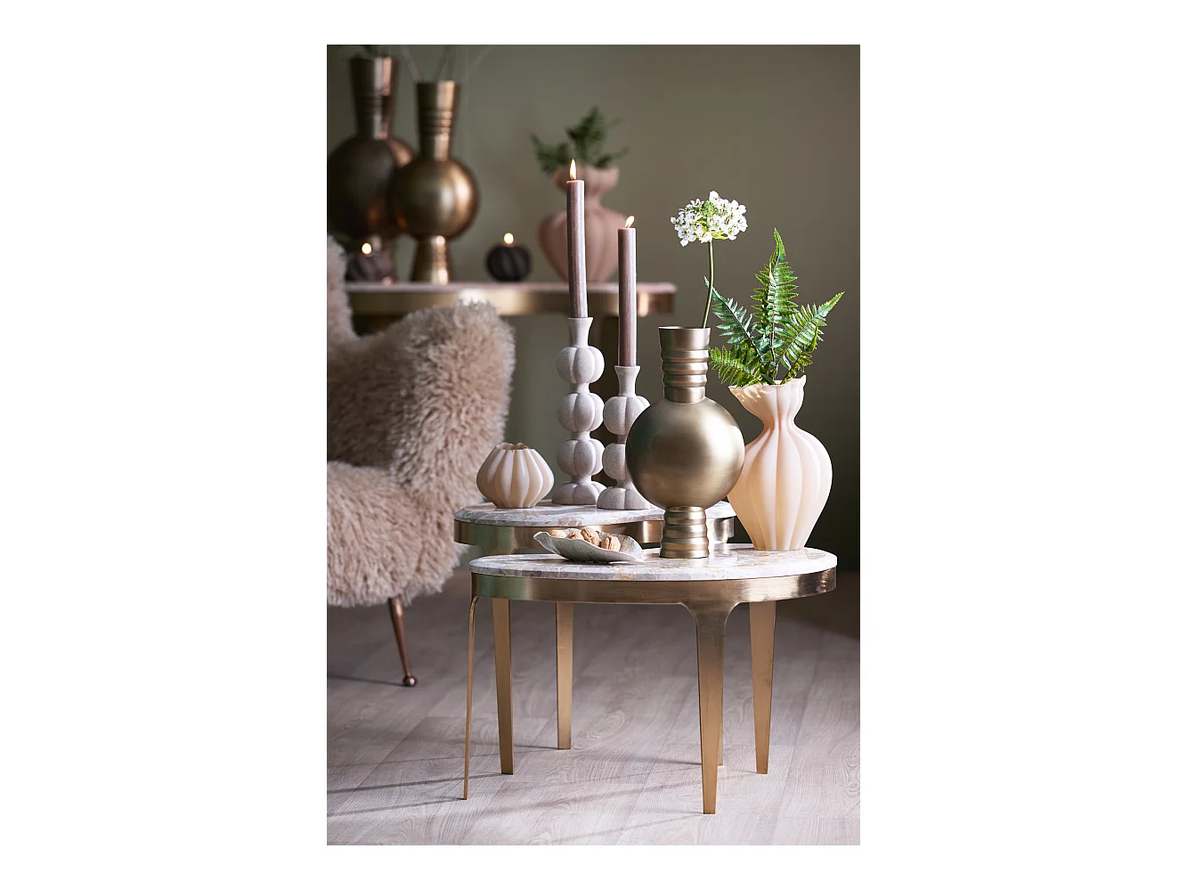 Vase KAVANSI - Ø14x40cm - Bronze