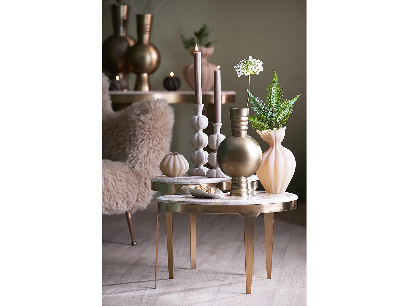 Vase KAVANSI - Ø14x40cm - Bronze