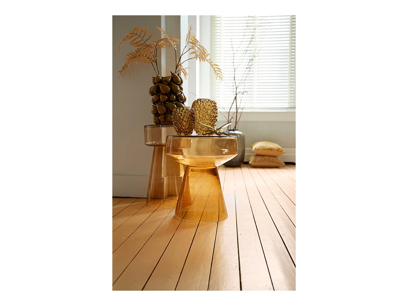 Vase NATALIA - 23,5x23x32,5cm - Jaune