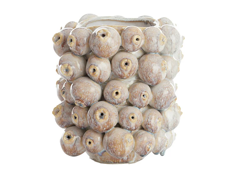 Vase NITALI - 19x18,5x21cm - Marron