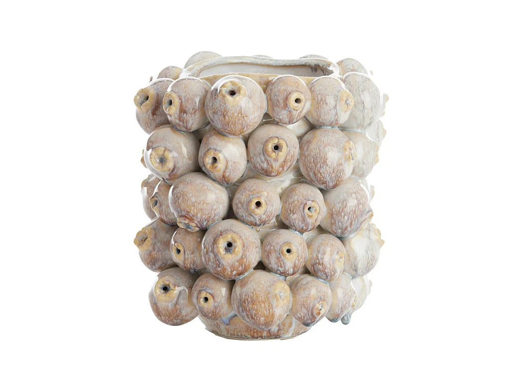 Vase NITALI - 19x18,5x21cm - Marron