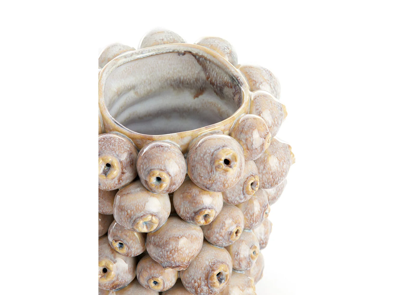 Vase NITALI - 19x18,5x21cm - Marron