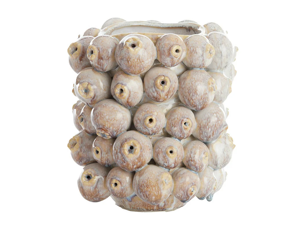 Vase NITALI - 19x18,5x21cm - Marron