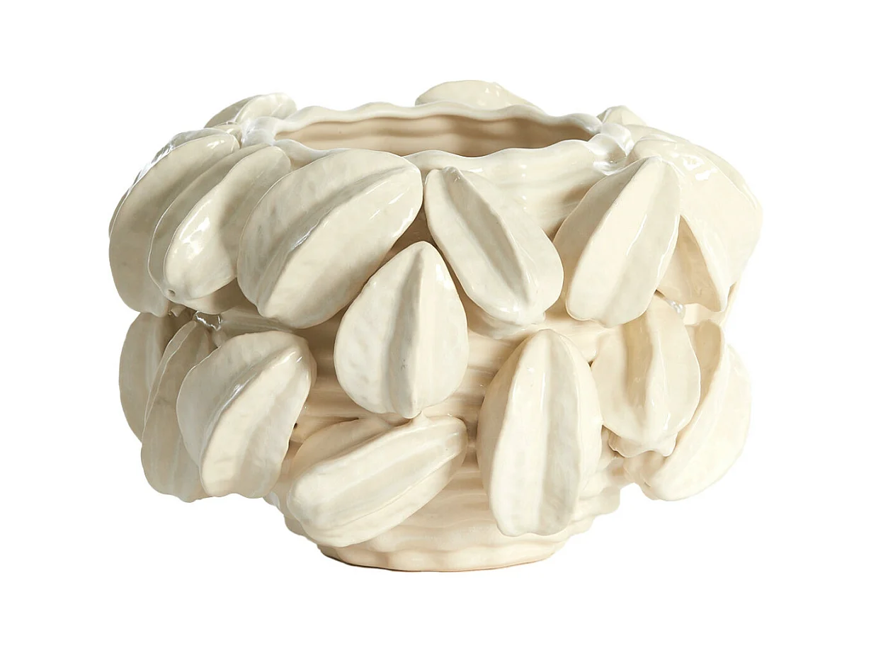 Vase CARAMBOLA - 33,5x33x23cm - Weiß