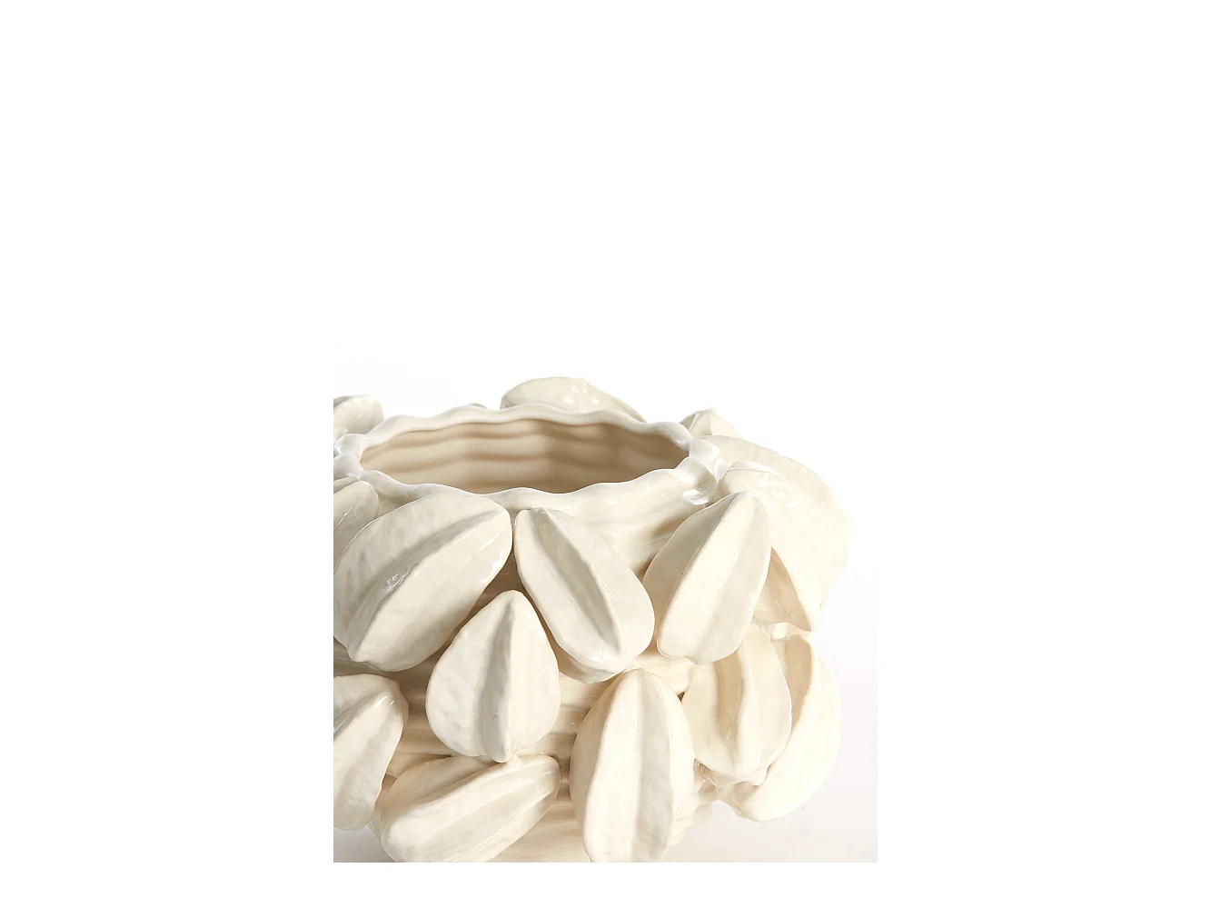 Vase CARAMBOLA - 33,5x33x23cm - Weiß