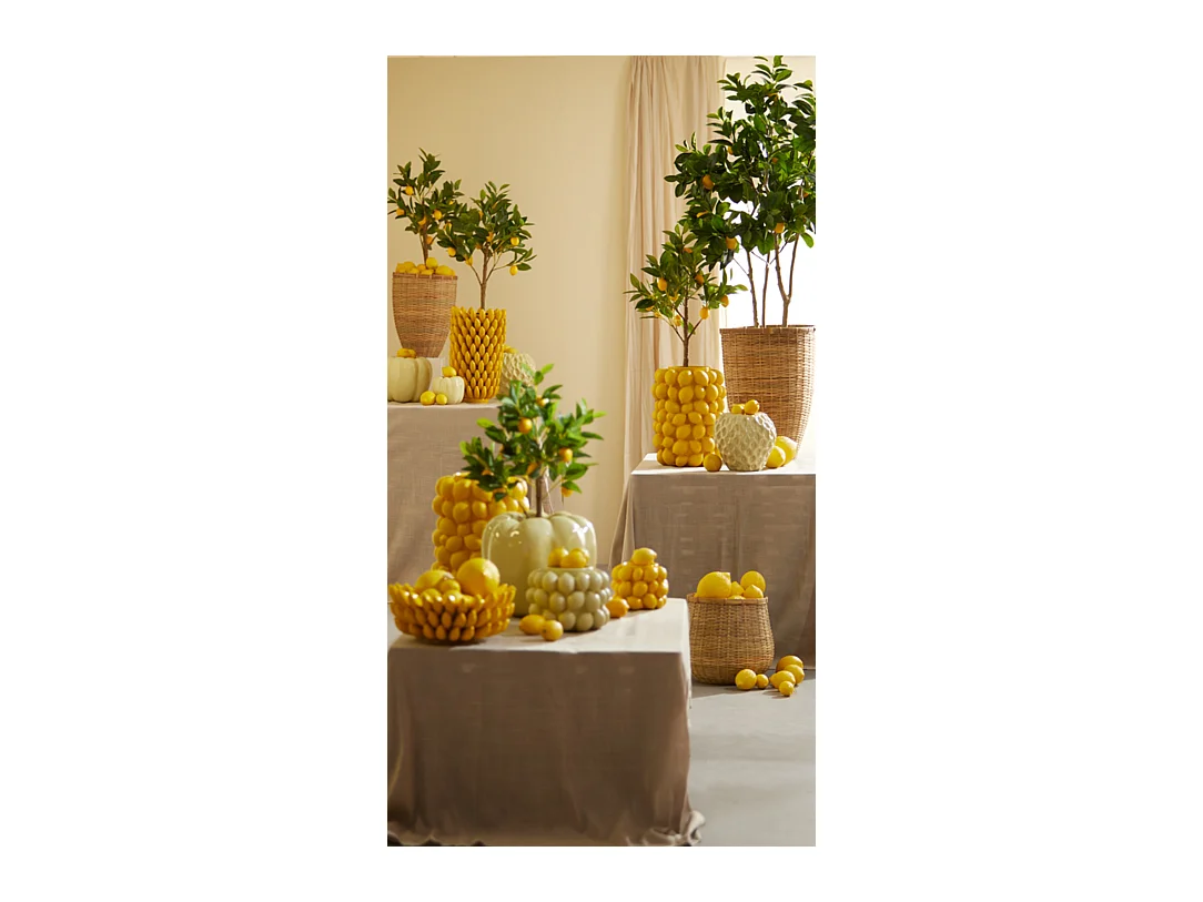 Vase ZITA - Ø25x45cm - Jaune