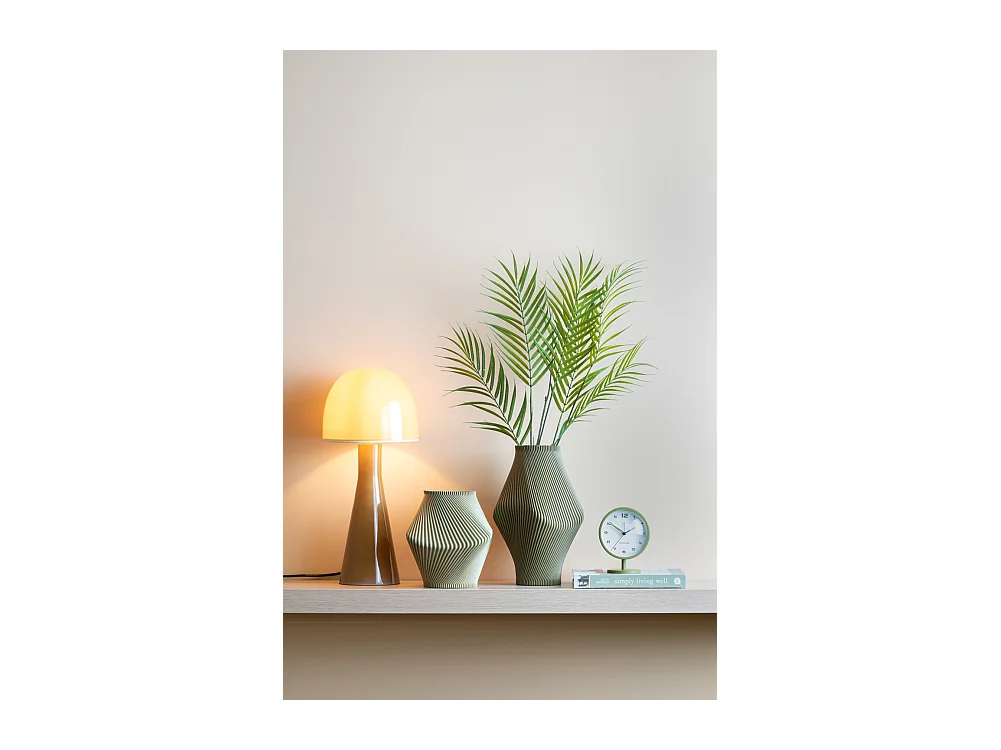 Vase à côtes torsadées grand format - Vert armée