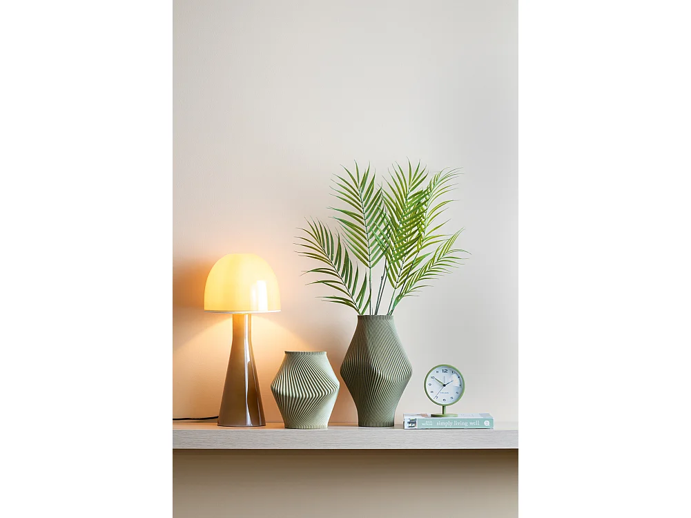 Vase à côtes torsadées grand format - Vert armée