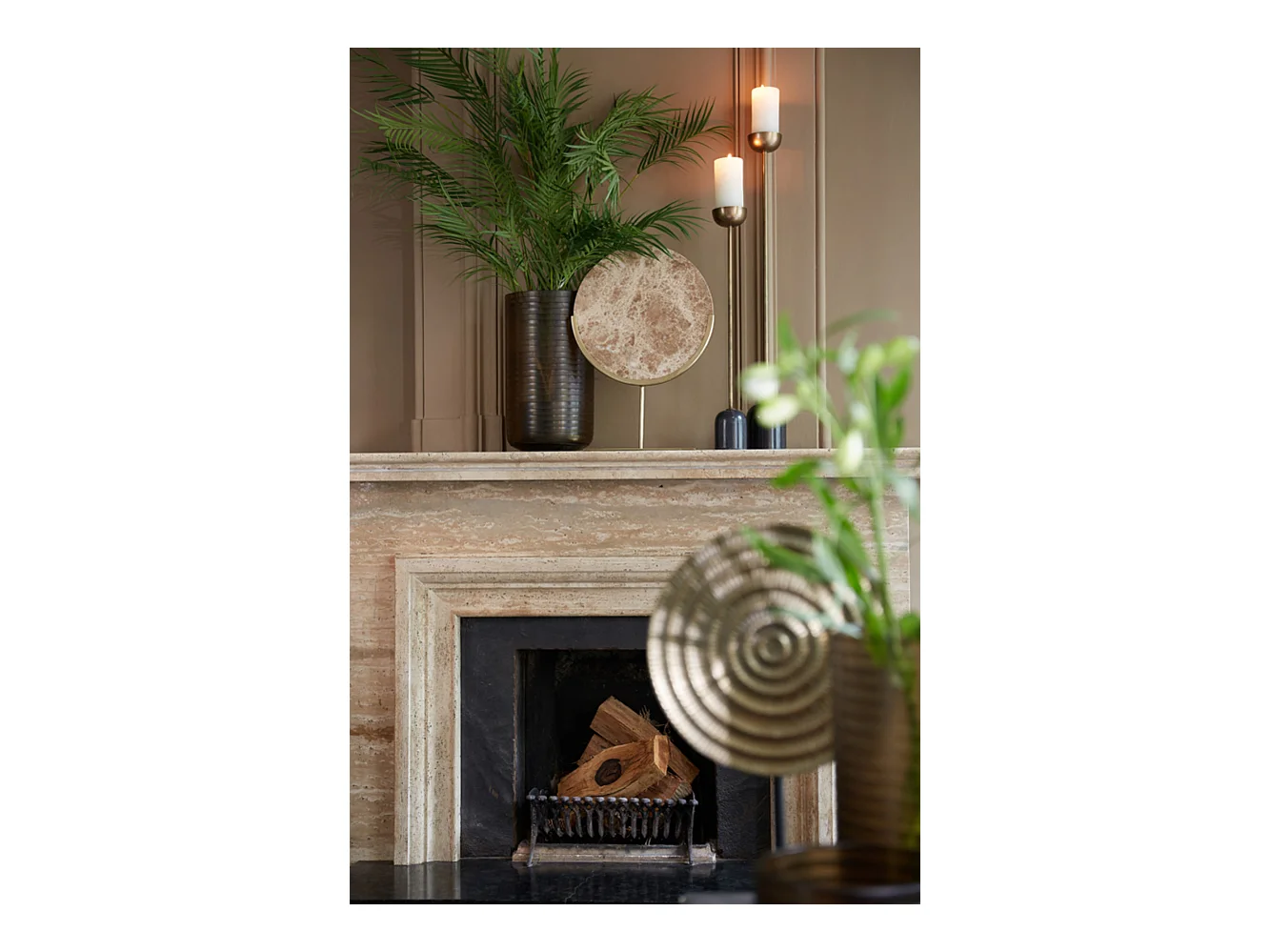 Vase RUMI - Ø22,5x41cm - Marron