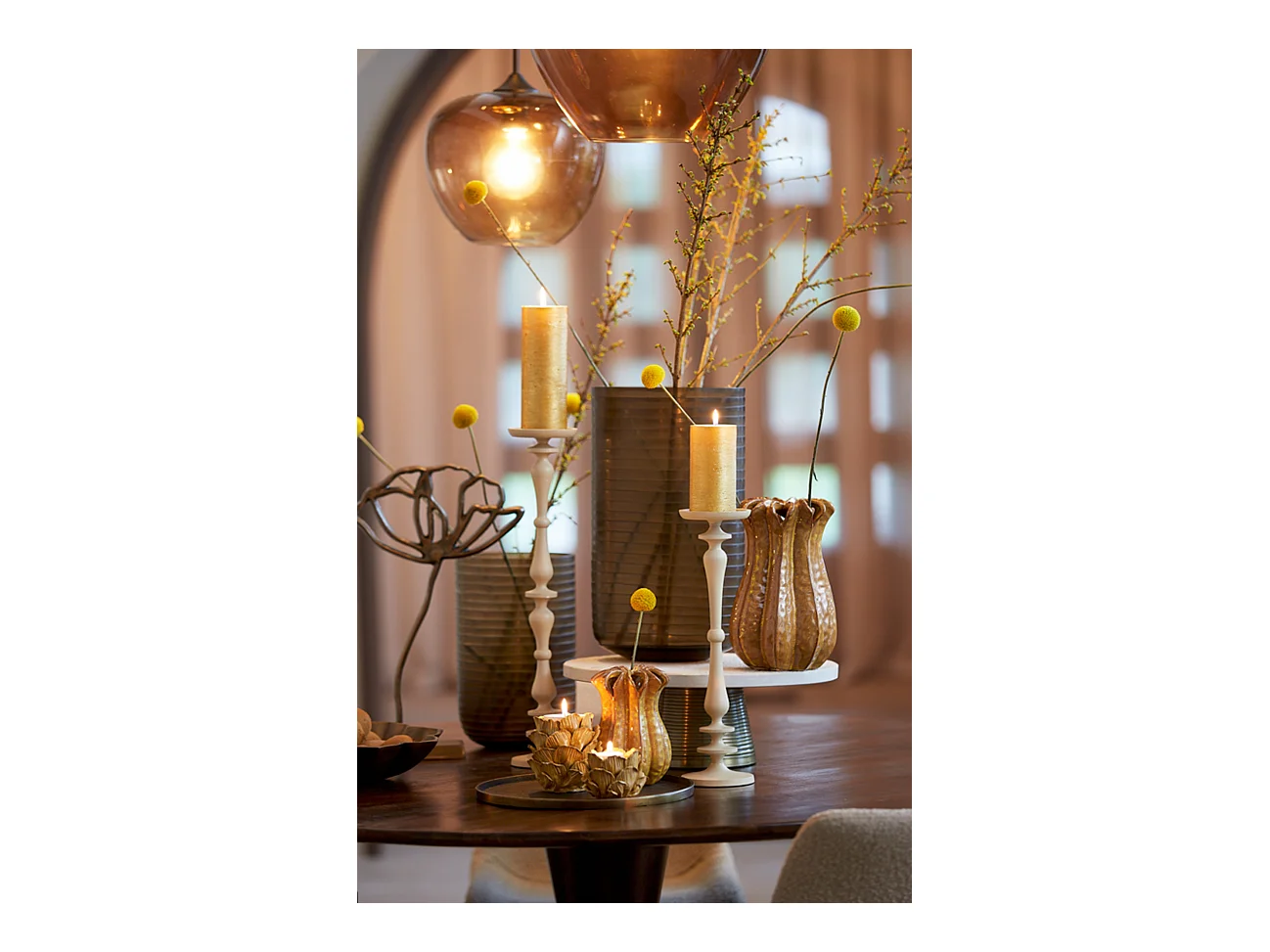 Vase RUMI - Ø22,5x41cm - Marron