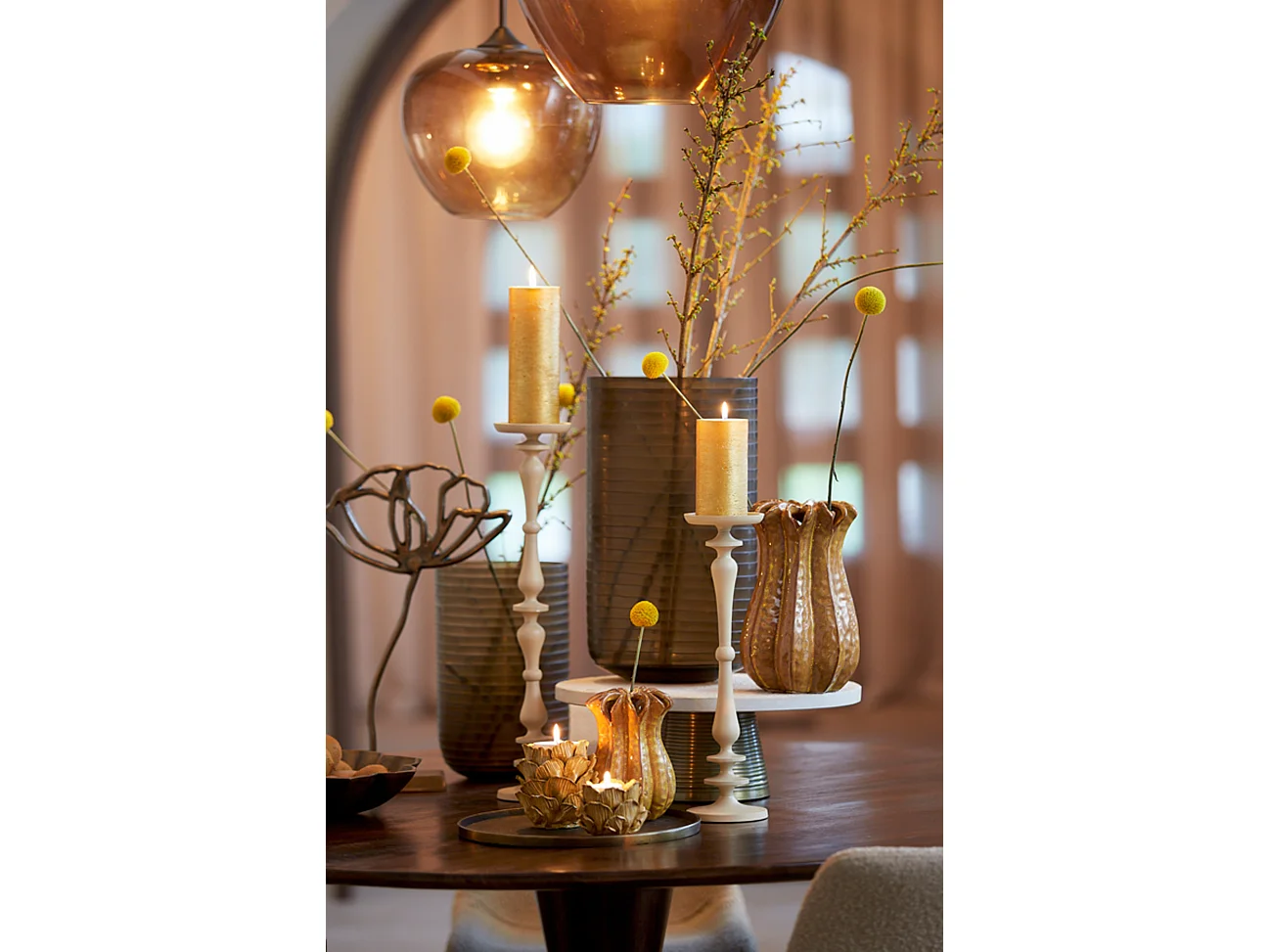 Vase RUMI - Ø22,5x41cm - Marron