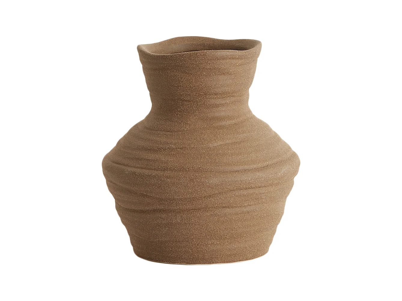 Vase GRECCIO - Ø14,5x15,5cm - Marron