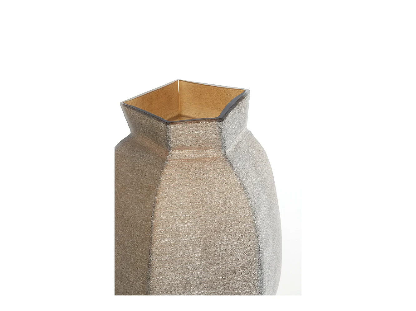 Jarrón VELIKO - 26,5x25,5x27cm - Marrón