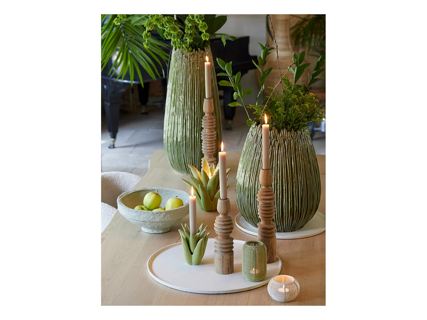 Vase KOPRA - Ø30,5x65cm - Vert