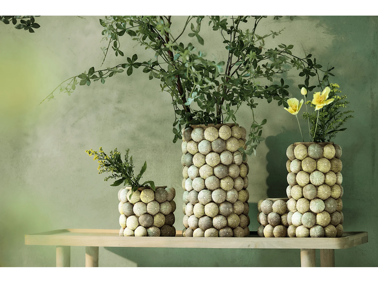 Vase OURSIN - Ø20,5x18cm - Vert