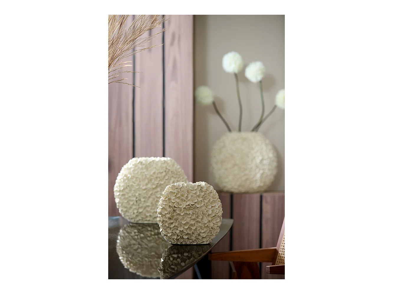 Vase PHYLIA - 31,5x17x28cm - Blanc