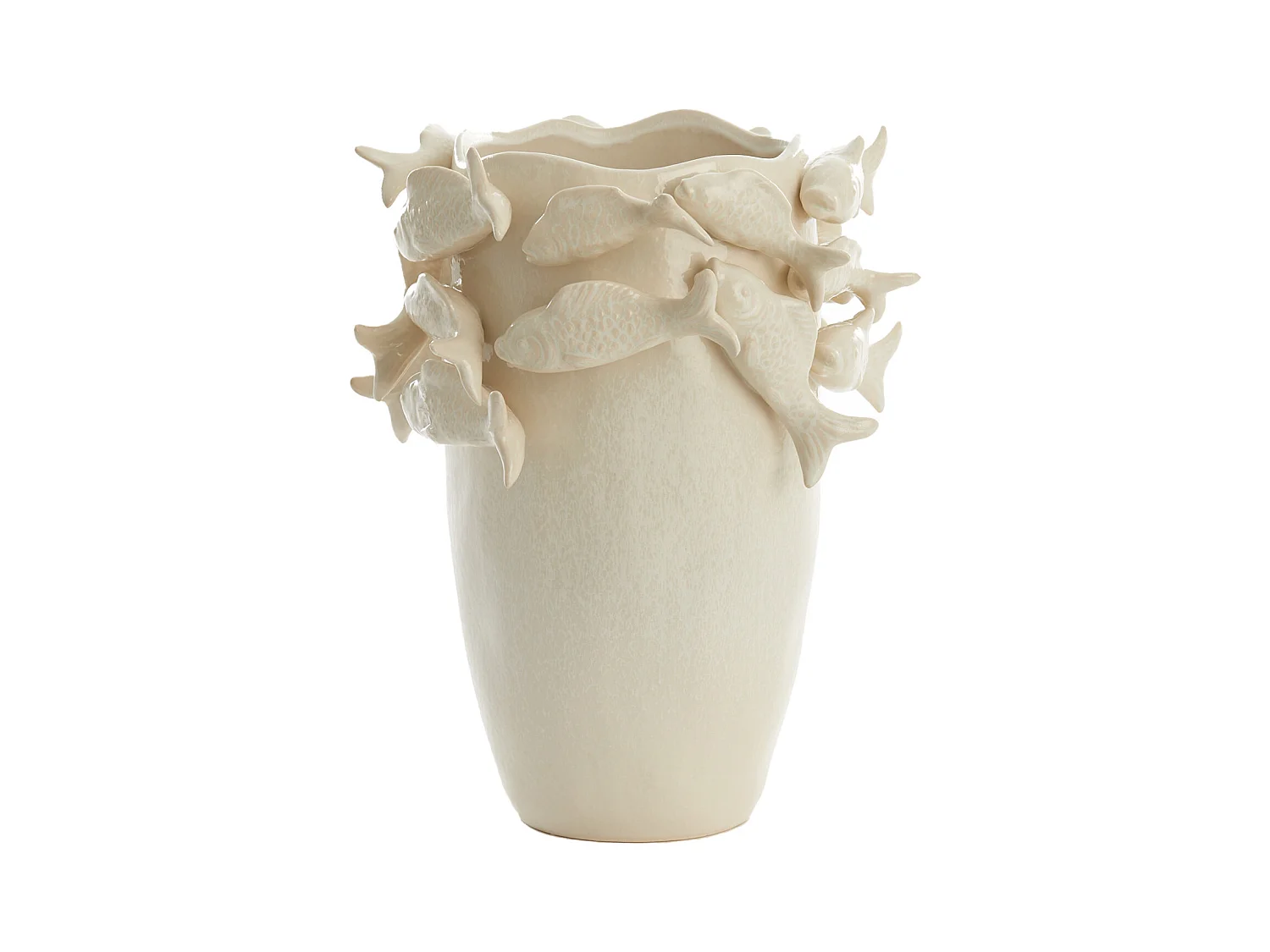 Vase FISH - 29x28x36,5cm - Blanc