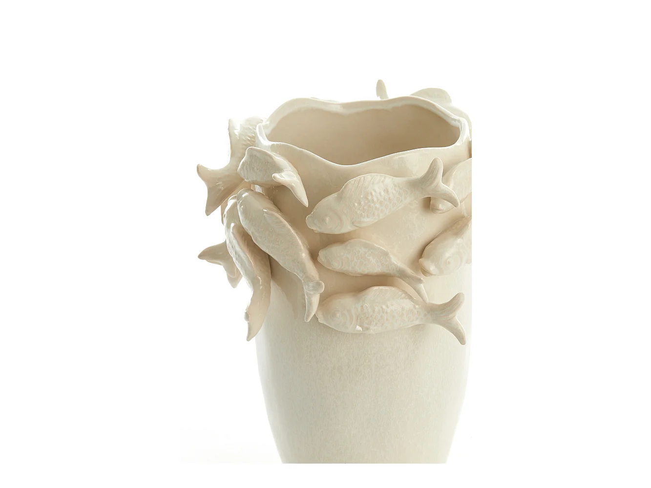 Vase FISH - 29x28x36,5cm - Blanc
