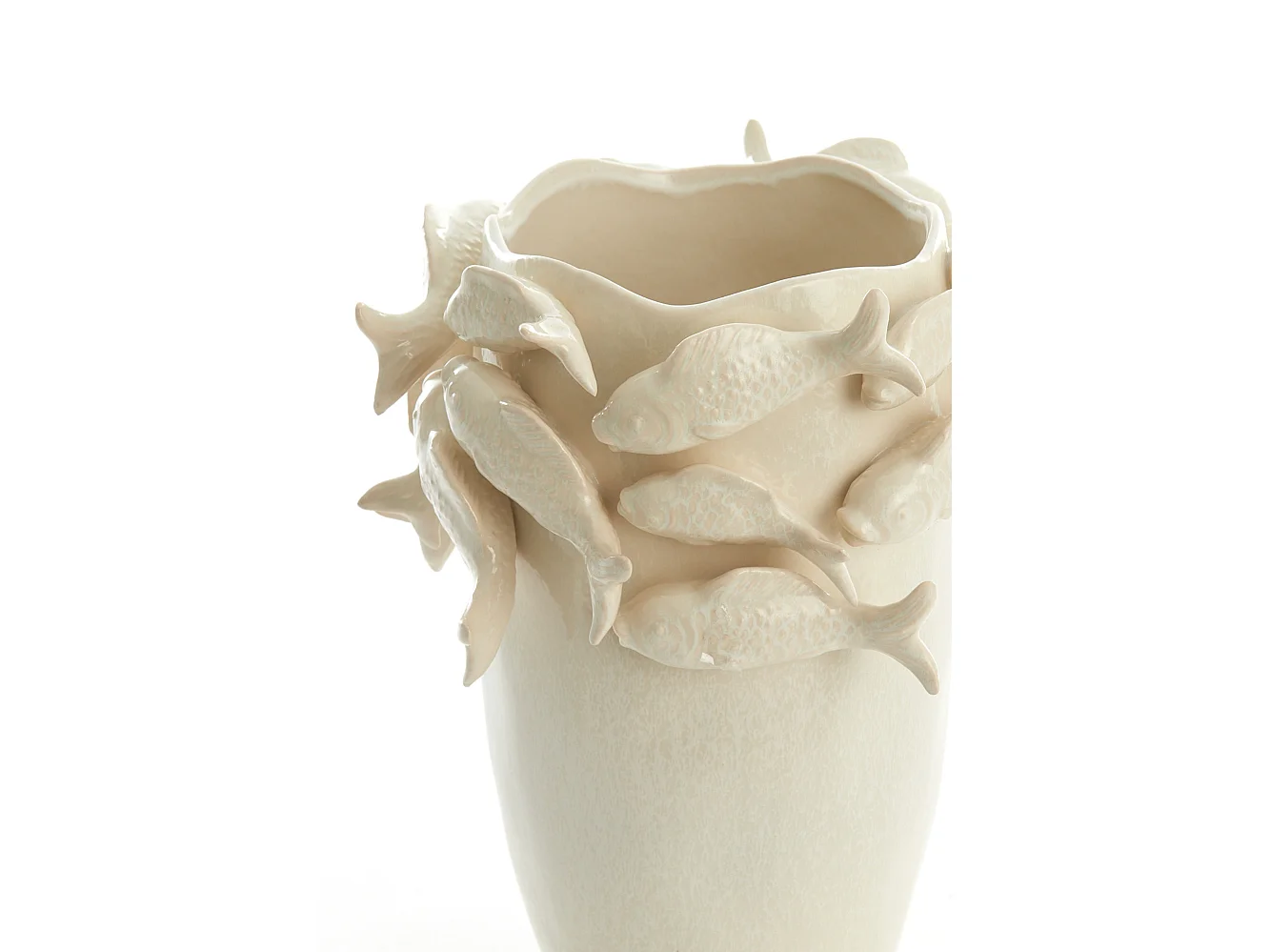 Vase FISH - 29x28x36,5cm - Blanc