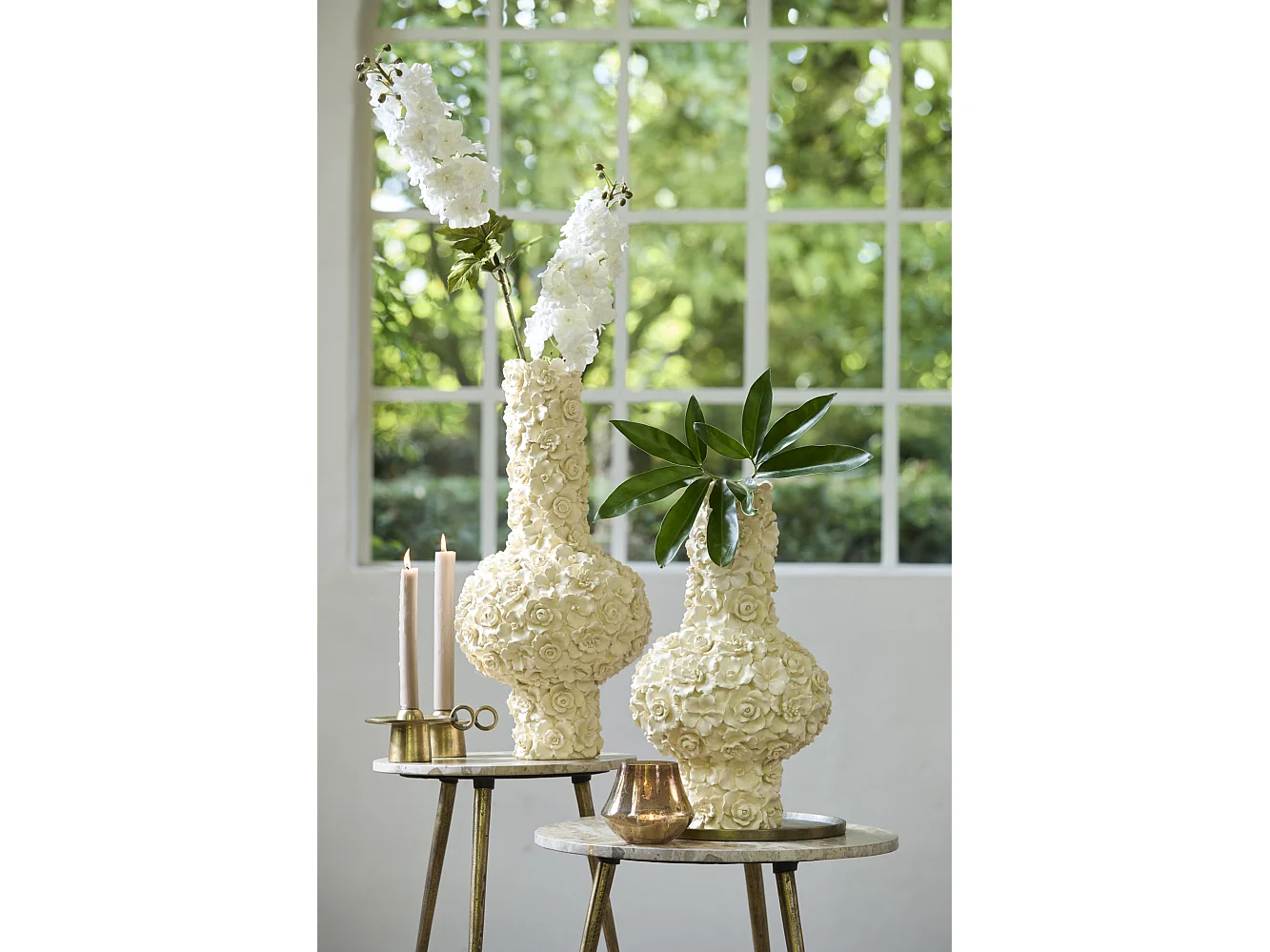 Vase GYULA - Ø31x62cm - Blanc