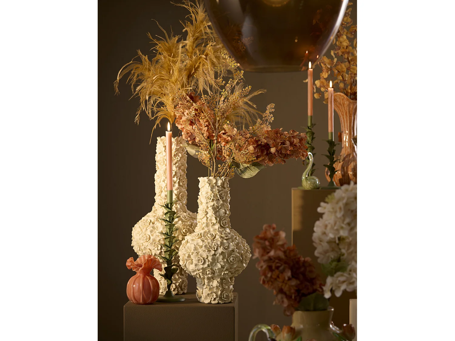 Vase GYULA - Ø31x62cm - Blanc