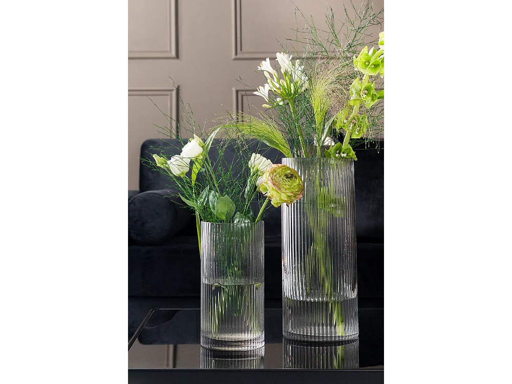 Vase Allure Straight Groß - Dunkelgrau