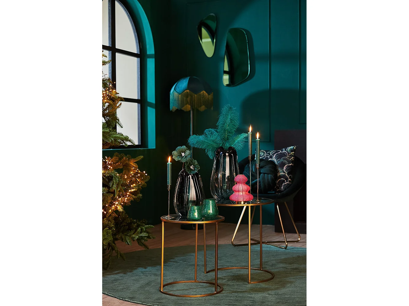 Vase MURELA - Ø21x38cm - Bleu