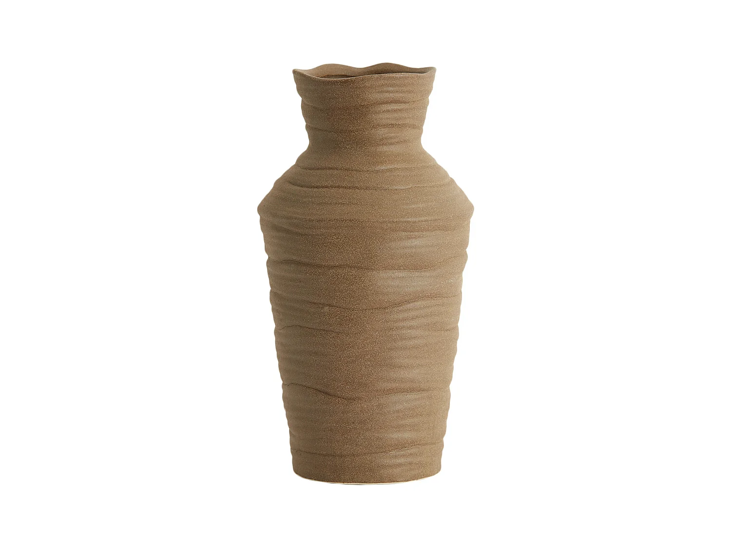 Vase GRECCIO - Ø15x28cm - Marron