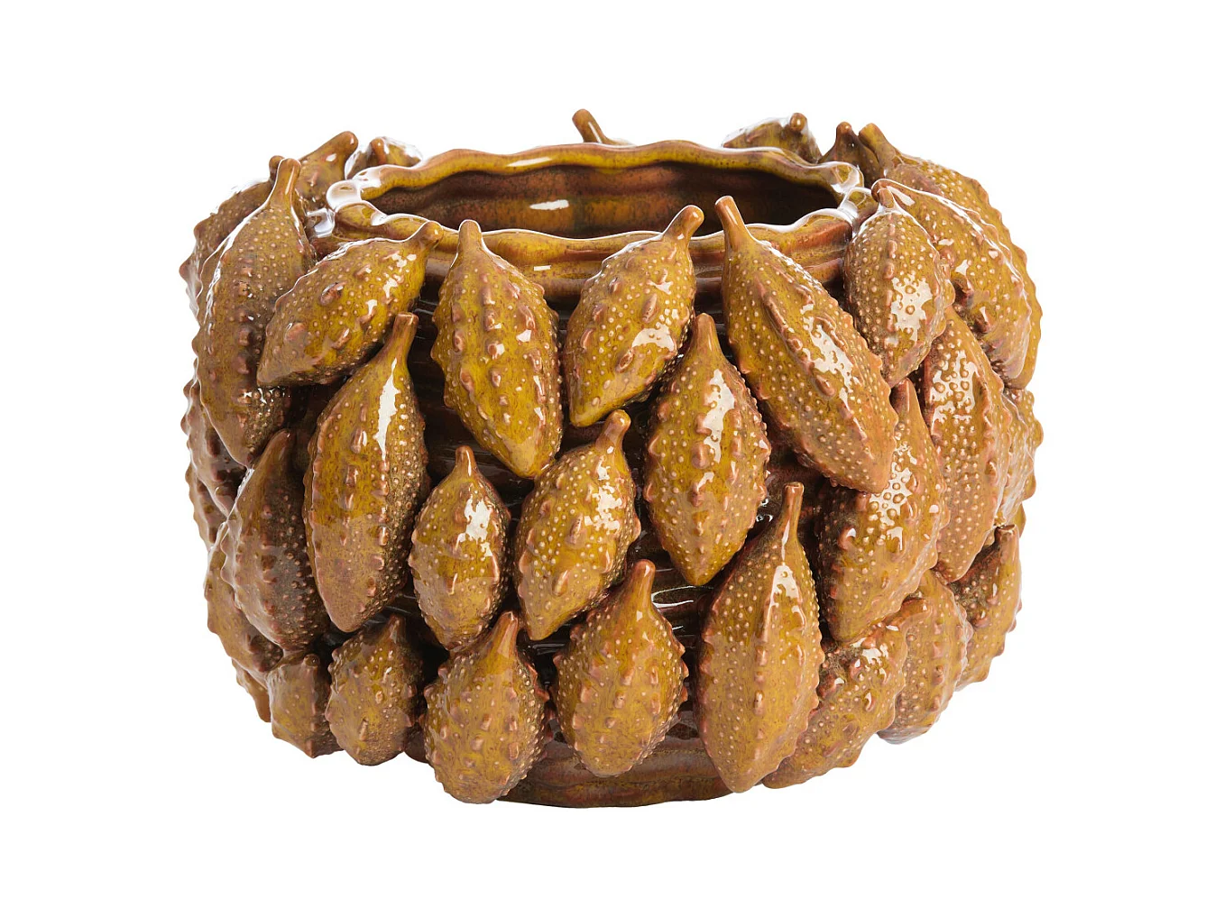 Vase PALATIK - 31x30,5x21,5cm - Braun