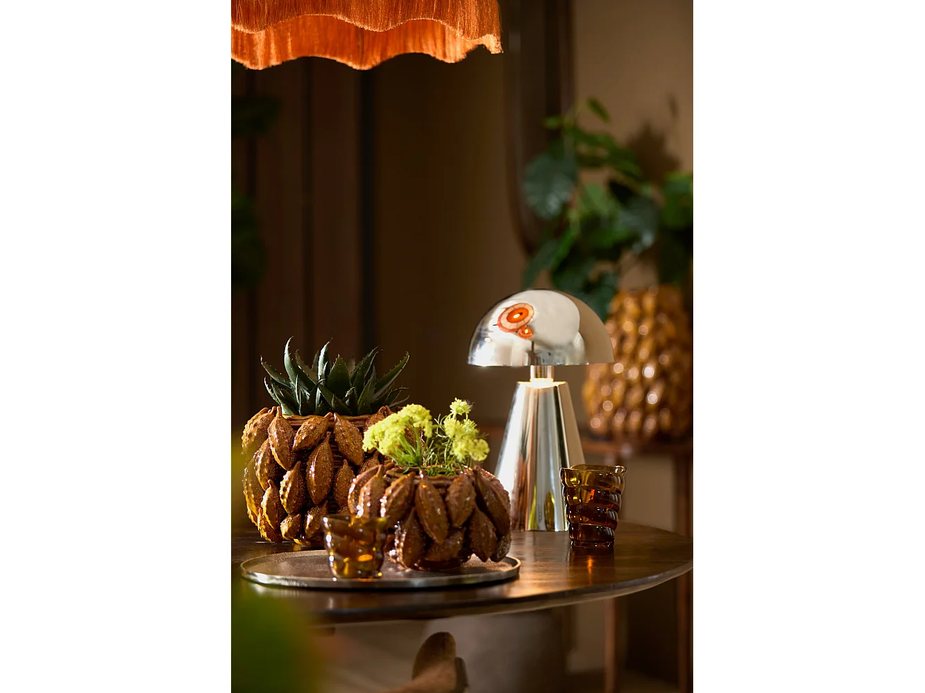 Vase PALATIK - 31x30,5x21,5cm - Marron