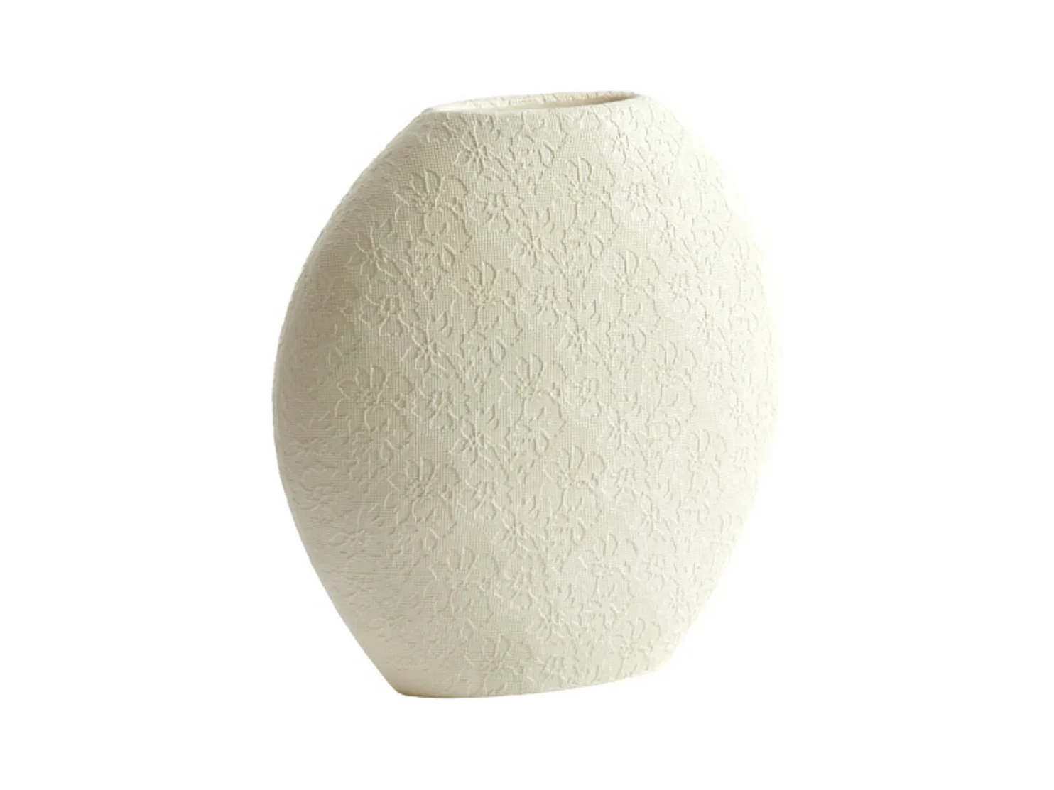 Vase RENDA - 29,5x10x30cm - Weiß