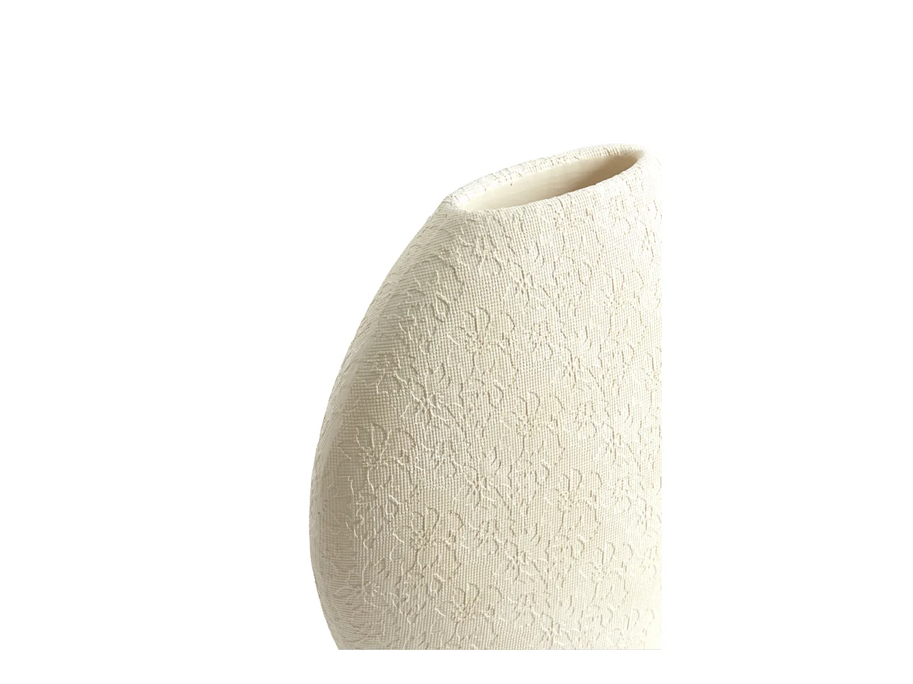 Vase RENDA - 29,5x10x30cm - Weiß
