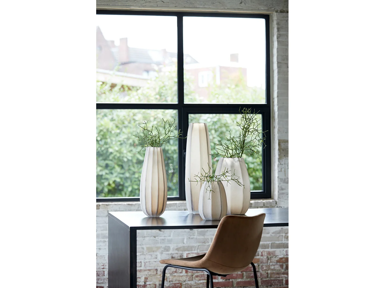 Vase BRADLEY - Ø17,5x44,5cm - Braun