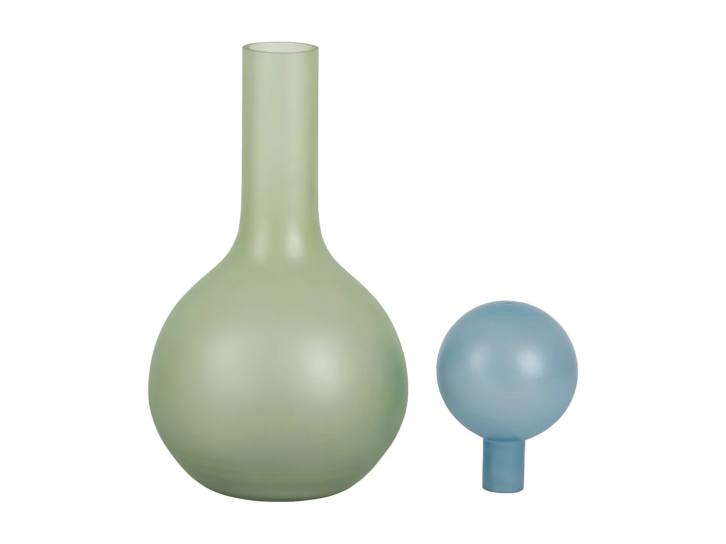 Vase Alegre Globo - Vert doux et bleu doux
