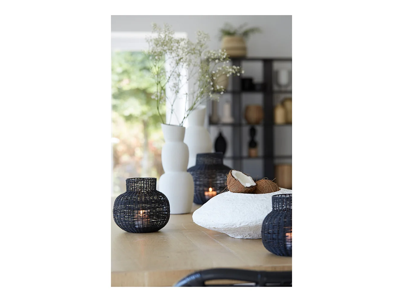 Jarrón ARAM - Ø14,5x37,5cm - Blanco