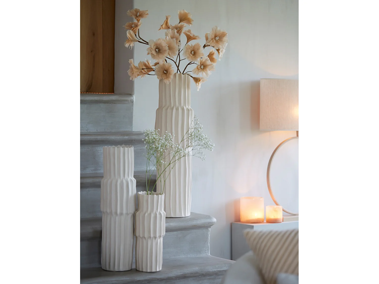 Vase LONGA - Ø14,5x36cm - Blanc