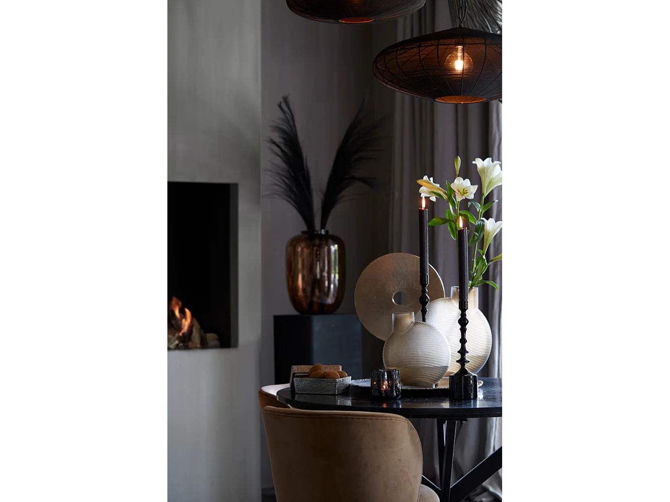 Vase TORNA - 25x13x27,5cm - Marron