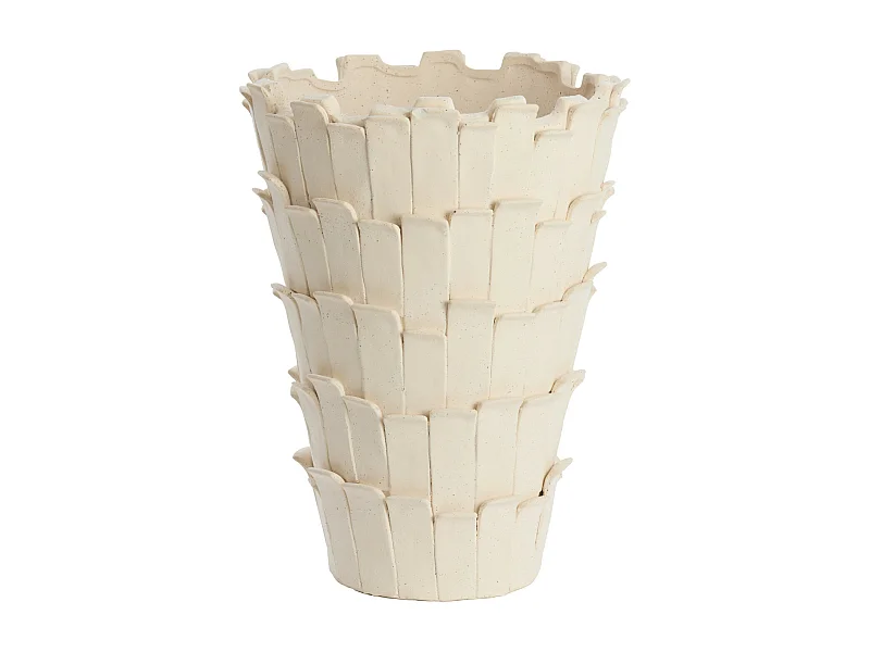 Vase BANYA - Ø33x34cm - Blanc