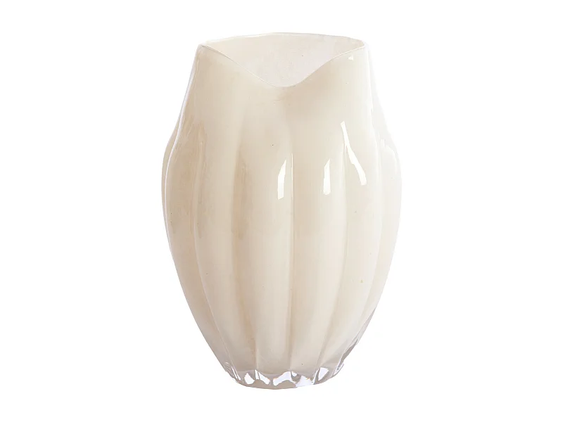 Vase AYSEN - Ø16,5x21cm - Weiß