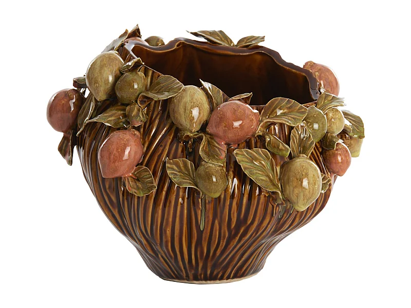 Vase LEMONI - 26,5x24x20cm - Marron