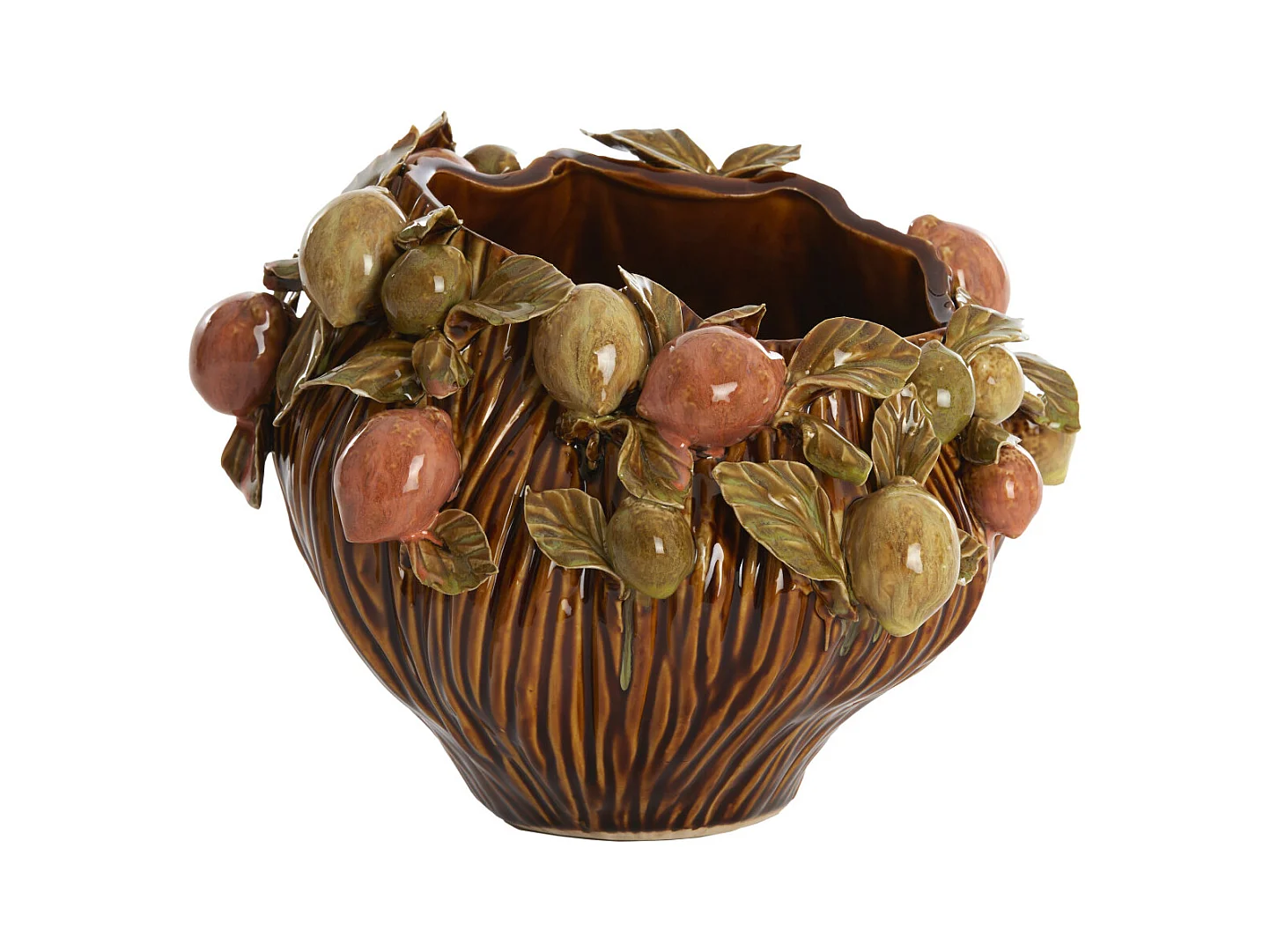 Vase LEMONI - 26,5x24x20cm - Marron