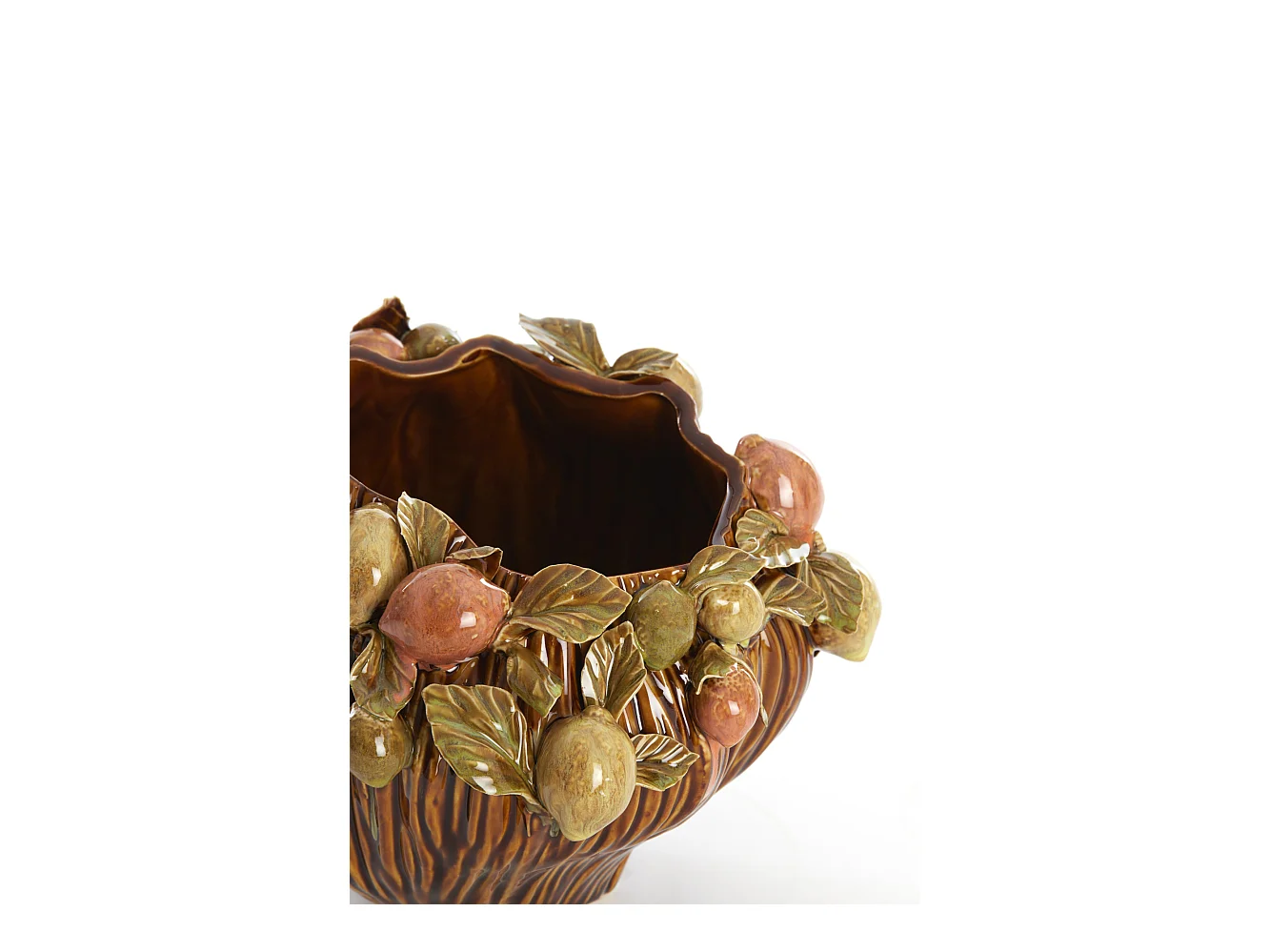 Vase LEMONI - 26,5x24x20cm - Marron