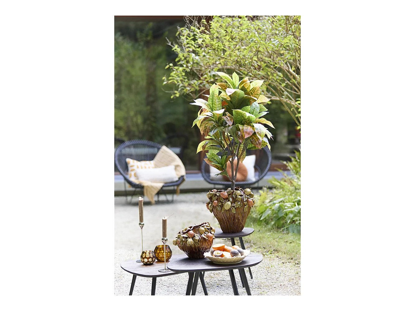 Vase LEMONI - 26,5x24x20cm - Marron