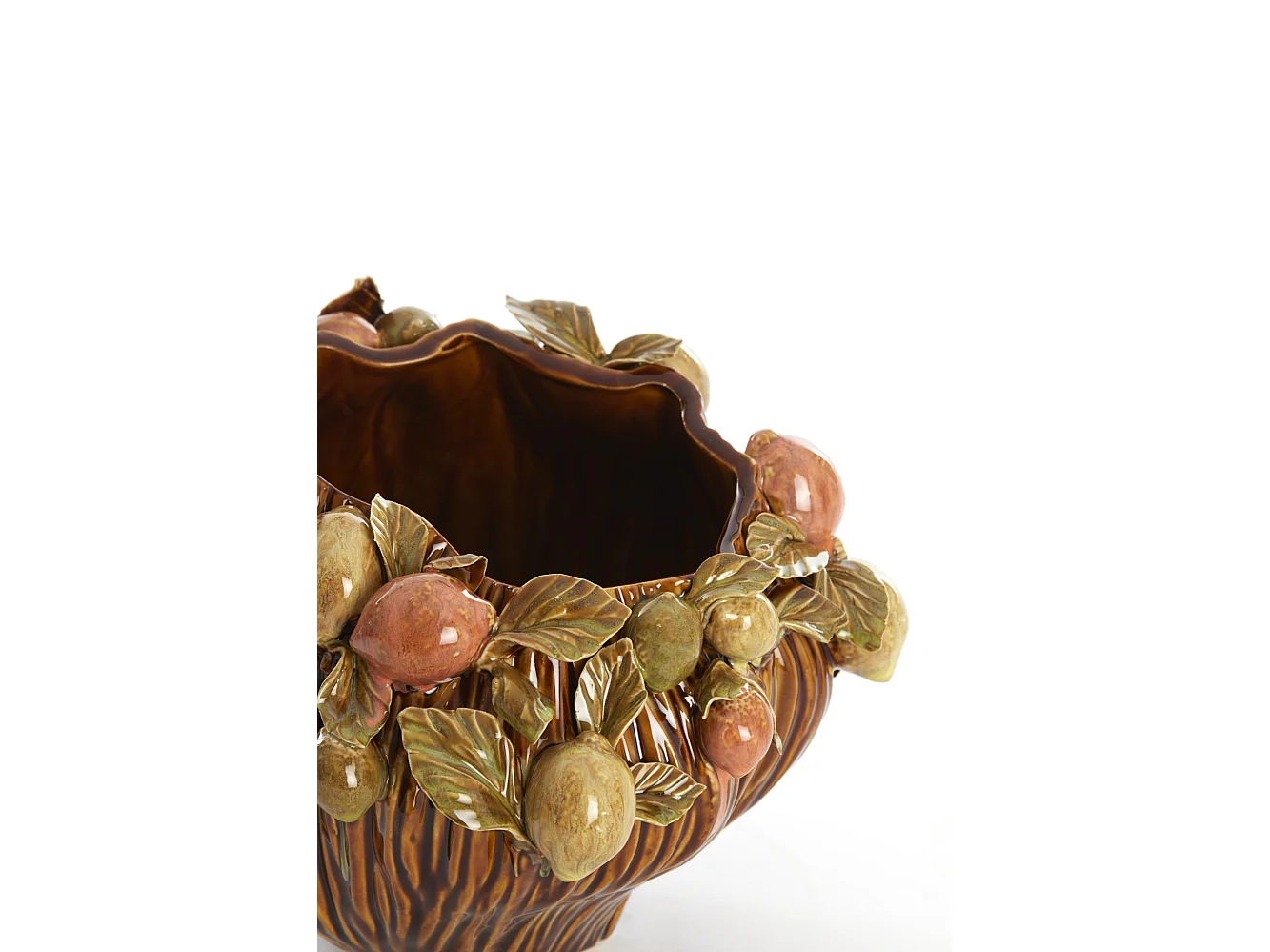 Vase LEMONI - 26,5x24x20cm - Marron